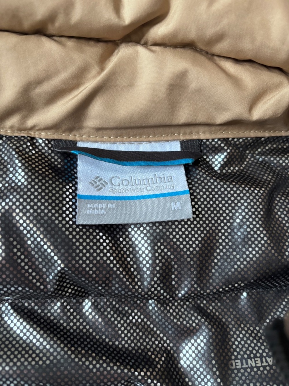 Columbia Men's Omni-Heat White Out Puffer Vest Flax/Black Lightweight Medium - Picture 4 of 10